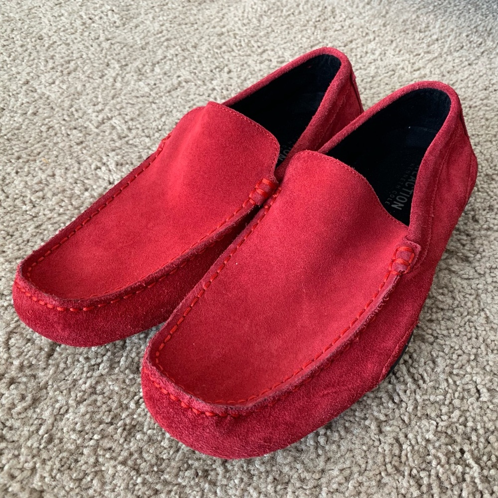 Kenneth Cole Red Mocassin Men Size 10.5